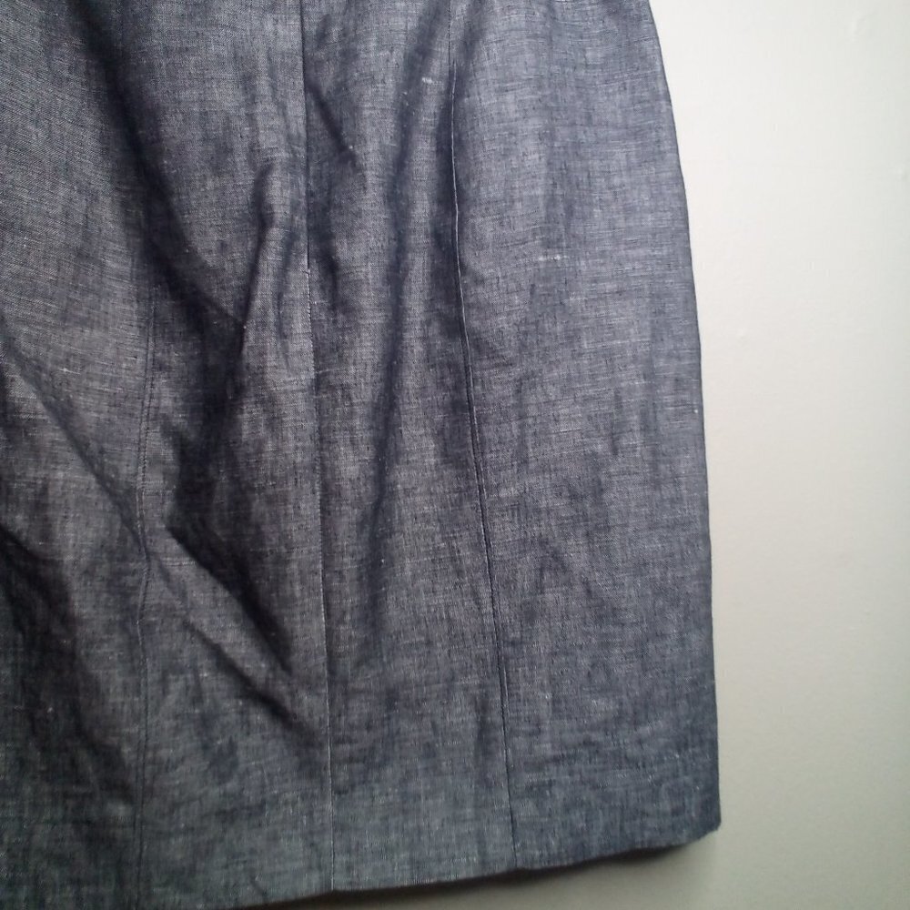 Ann Taylor Skirt 6 Linen Blend Fully Lined Gray - Picture 13 of 13